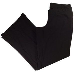 Black Wide Leg Cuffed Dress Pant